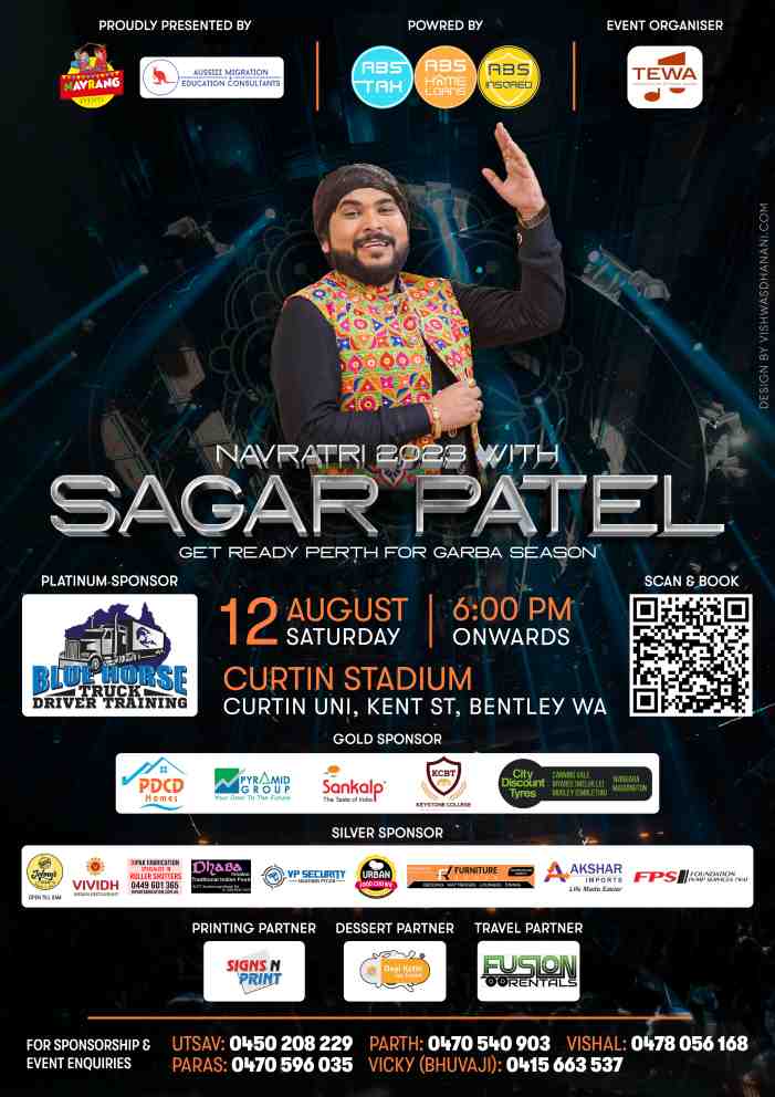 Garba 2023 with Sagar Patel in Perth