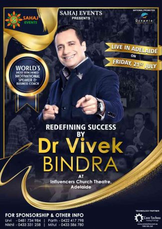 Redefining Success by Dr Vivek Bindra - Adelaide