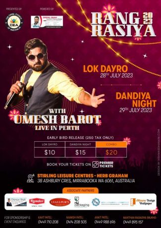 Dandiya Night 2023 with Umesh Barot in Perth 