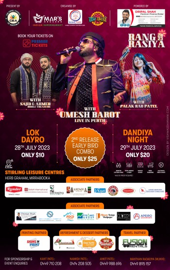 Dandiya Night 2023 with Umesh Barot in Perth 