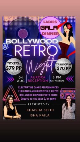 Bollywood Retro Night - Ladies Gala Dinner