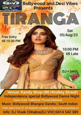 TIRANGA 2023 - Independence Special Bollywood Dance Night