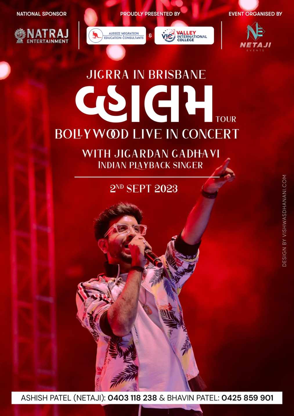 Vhalam Tour - Bollywood Concert by Jigardan Gadhavi in Brisbane