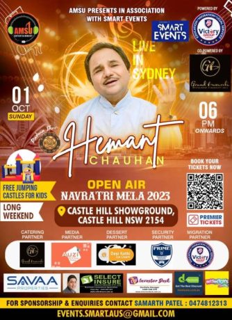 Open Air Navratri Mela 2023 in Sydney with Shri Hemant Chauhan