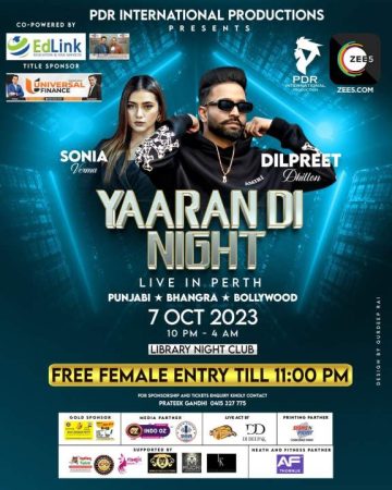 Yaaran Di Night With Dilpreet Dhillion & Sonia Verma - Perth