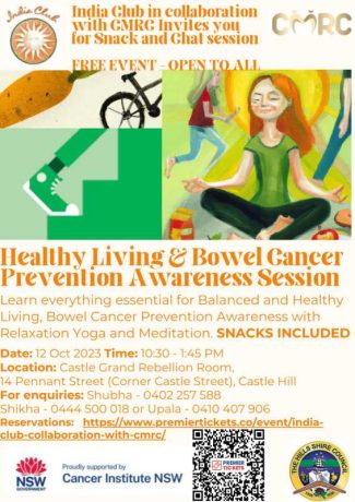 India Club Collaboration Cancer Prevention Awareness Session