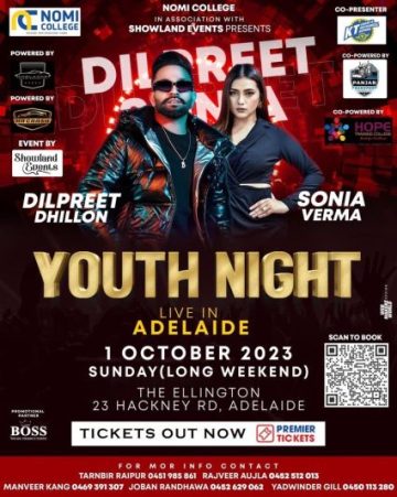 Youth Night Ft Dilpreet Dhillon & Sonia Verma - Adelaide