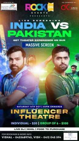 Live Screening India VS Pakistan - Get Theater Experience On Our Massive Screen