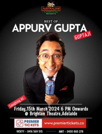 Stand Up Comedy By Appurv Gupta in Adelaide - 2024