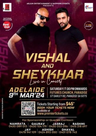 Vishal &  Sheykhar Live in Concert Adelaide 2024