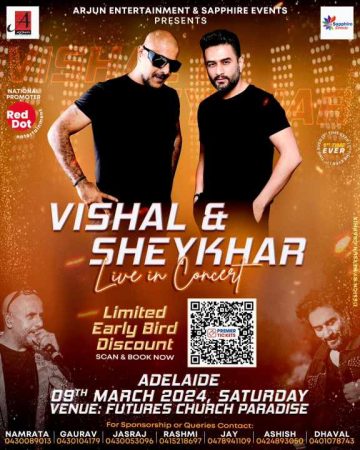 Vishal &  Sheykhar Live in Concert Adelaide 2024