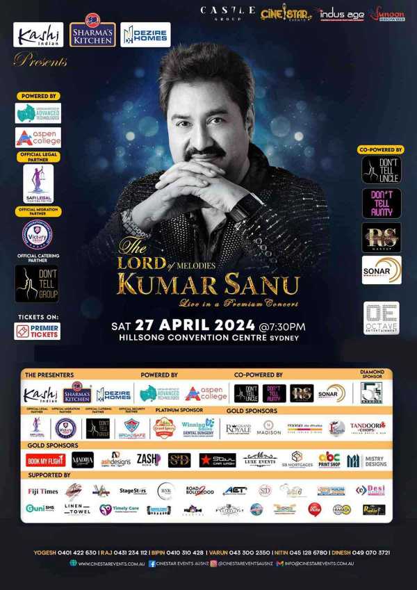 The Lord Of Melodies Kumar Sanu Live in Concert – Sydney 2024