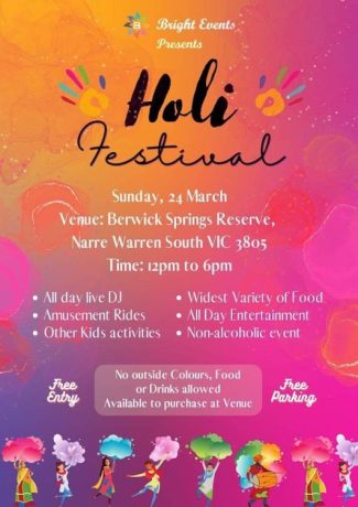 Holi Festival 2024 - Melbourne