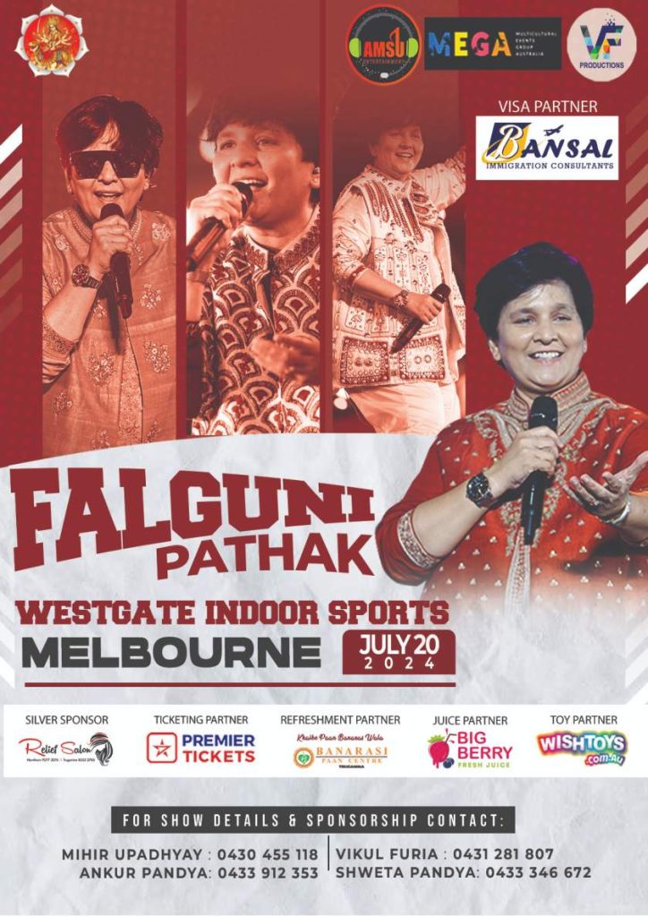 Garba 2024 with Dandiya Queen Falguni Pathak in Melbourne