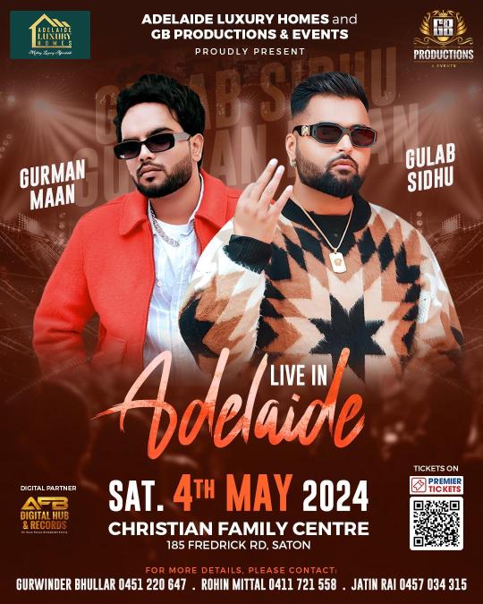Gulab Sidhu & Gurman Mann Live In Adelaide – 2024