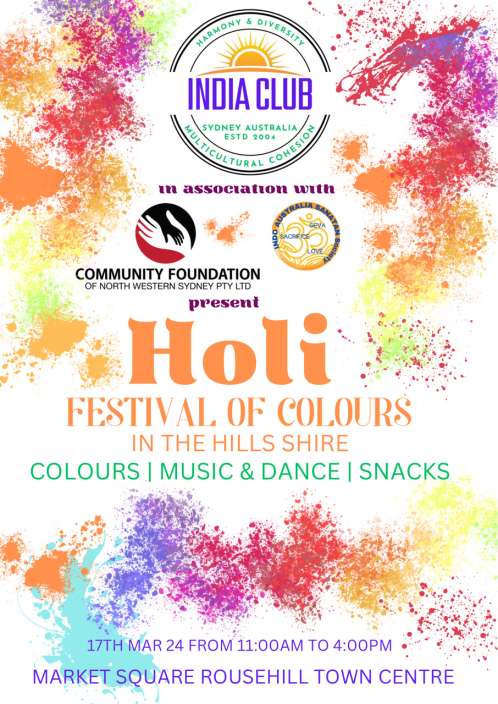 Holi Festival Of Colours In The Hills Shire