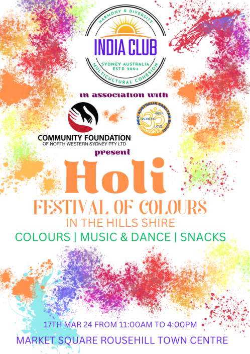 Holi Festival Of Colours In The Hills Shire