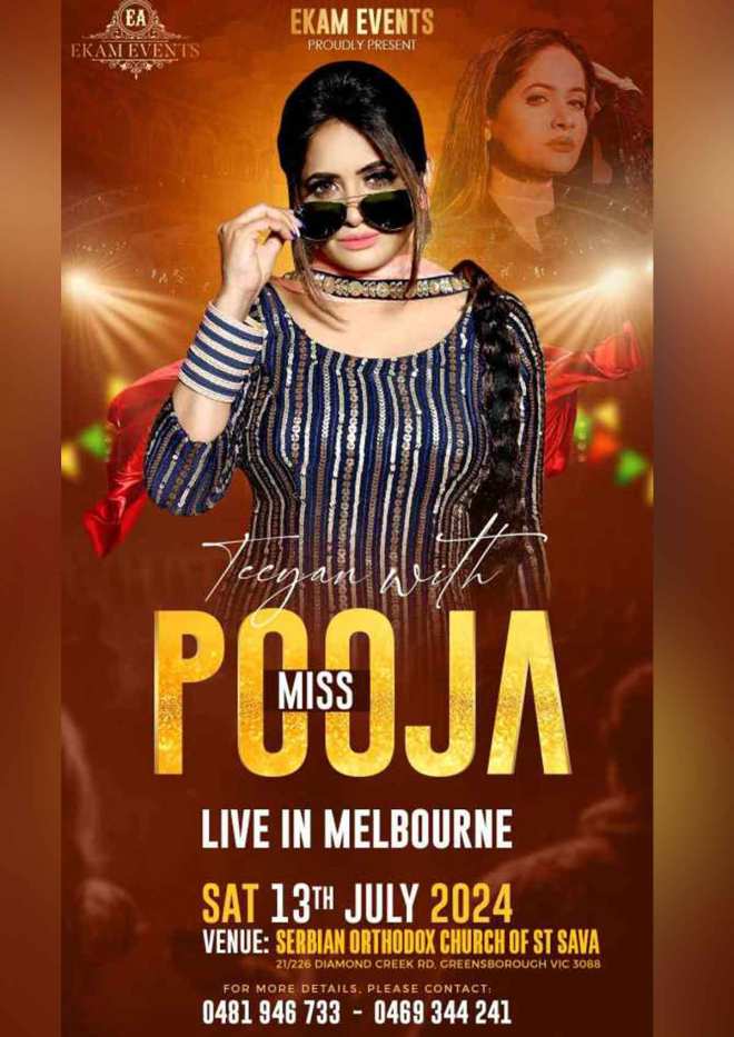 TEEYAN WITH MISS POOJA – Live in Melbourne 2024