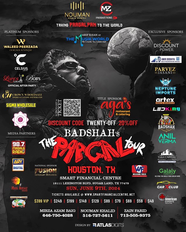 BADSHAH - Paagal Tour | Houston 2024 BADSHAH - Paagal Tour | Houston 2024