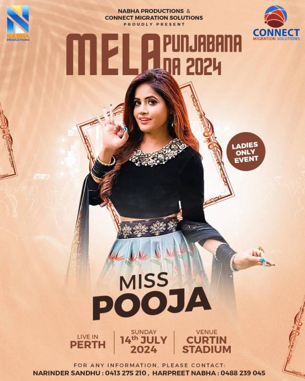 Mela Punjabana Da 2024 – Miss Pooja Live In Perth