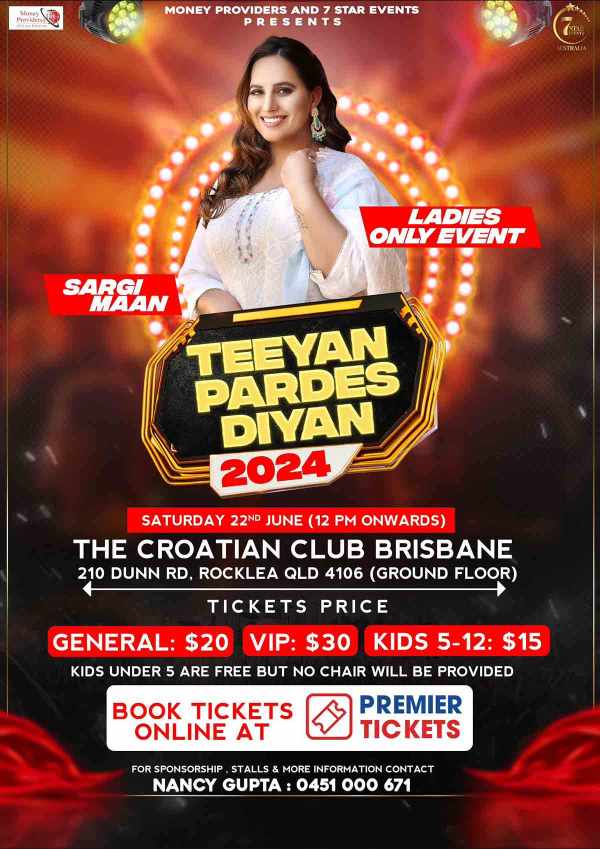 Teeyan Pardes Diyan 2024 - Brisbane Teeyan Pardes Diyan 2024 - Brisbane