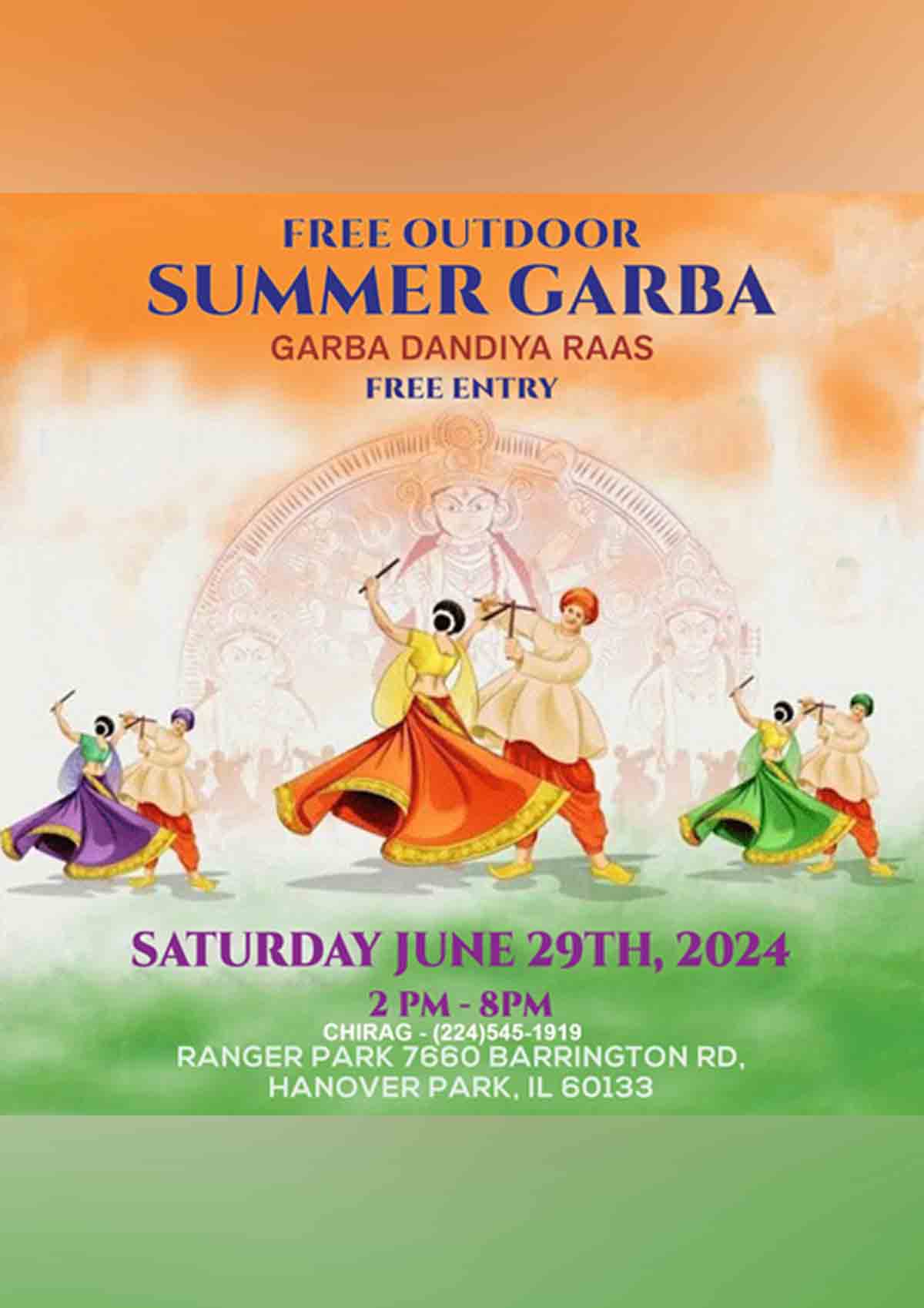 FREE Outdoor Summer Garba 2024 DJING Geeta Rabari, Kinjal Dave