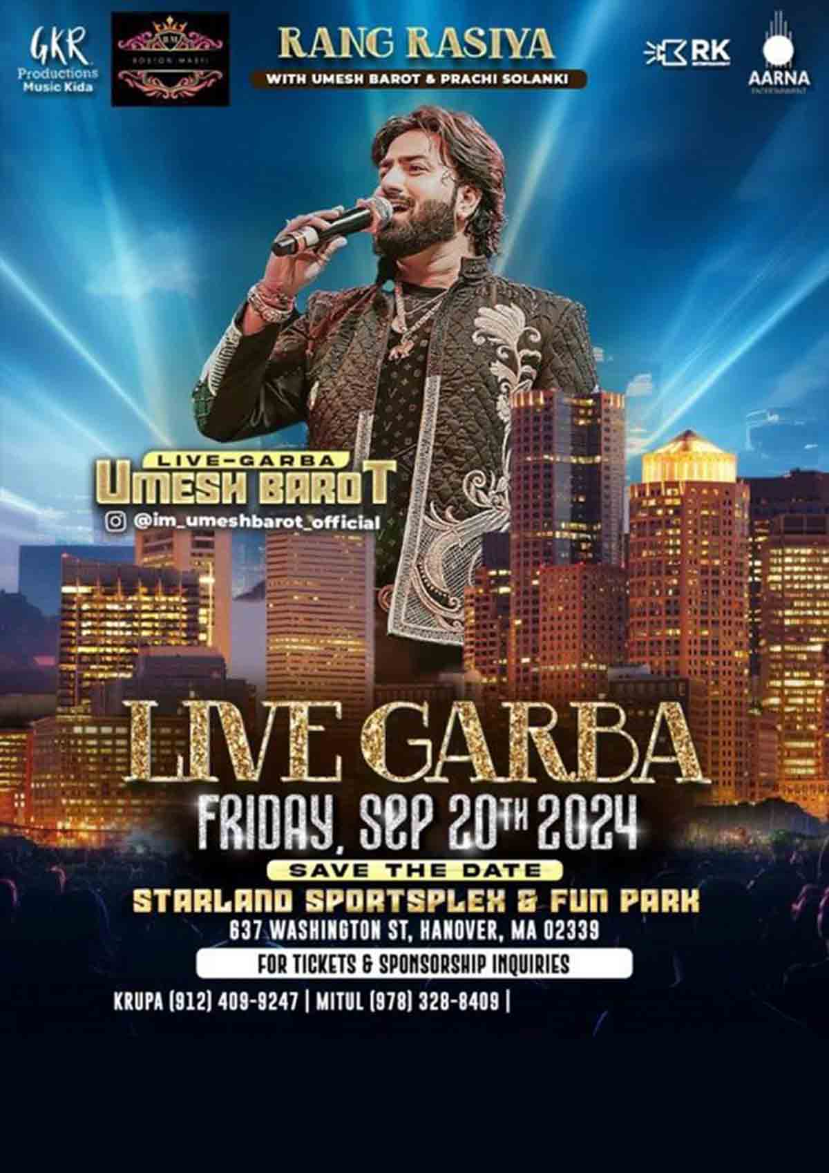 UMESH BAROT LIVE GARBA BOSTON! UMESH BAROT LIVE GARBA BOSTON!