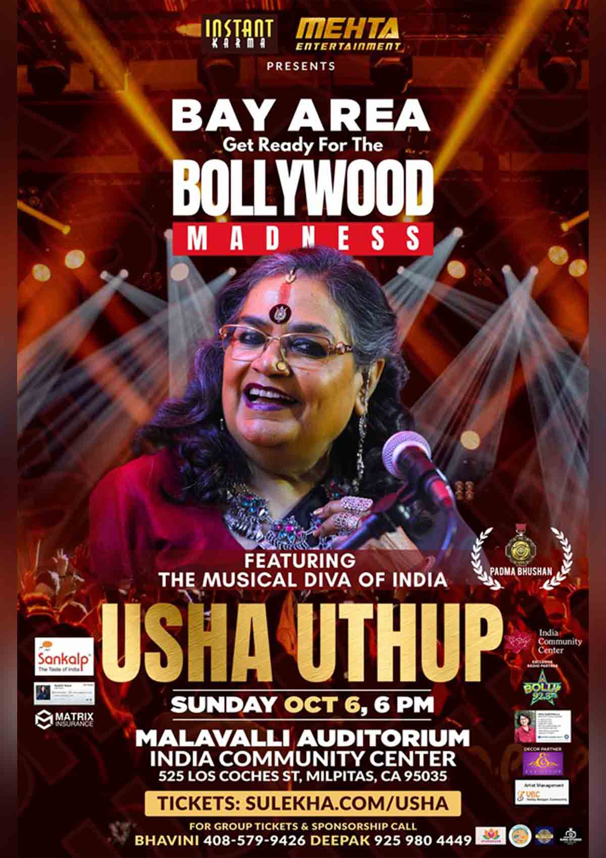 PadmaBhushan Usha Uthup *60 Years of Magical Music *Live in Concert PadmaBhushan Usha Uthup *60 Years of Magical Music *Live in Concert