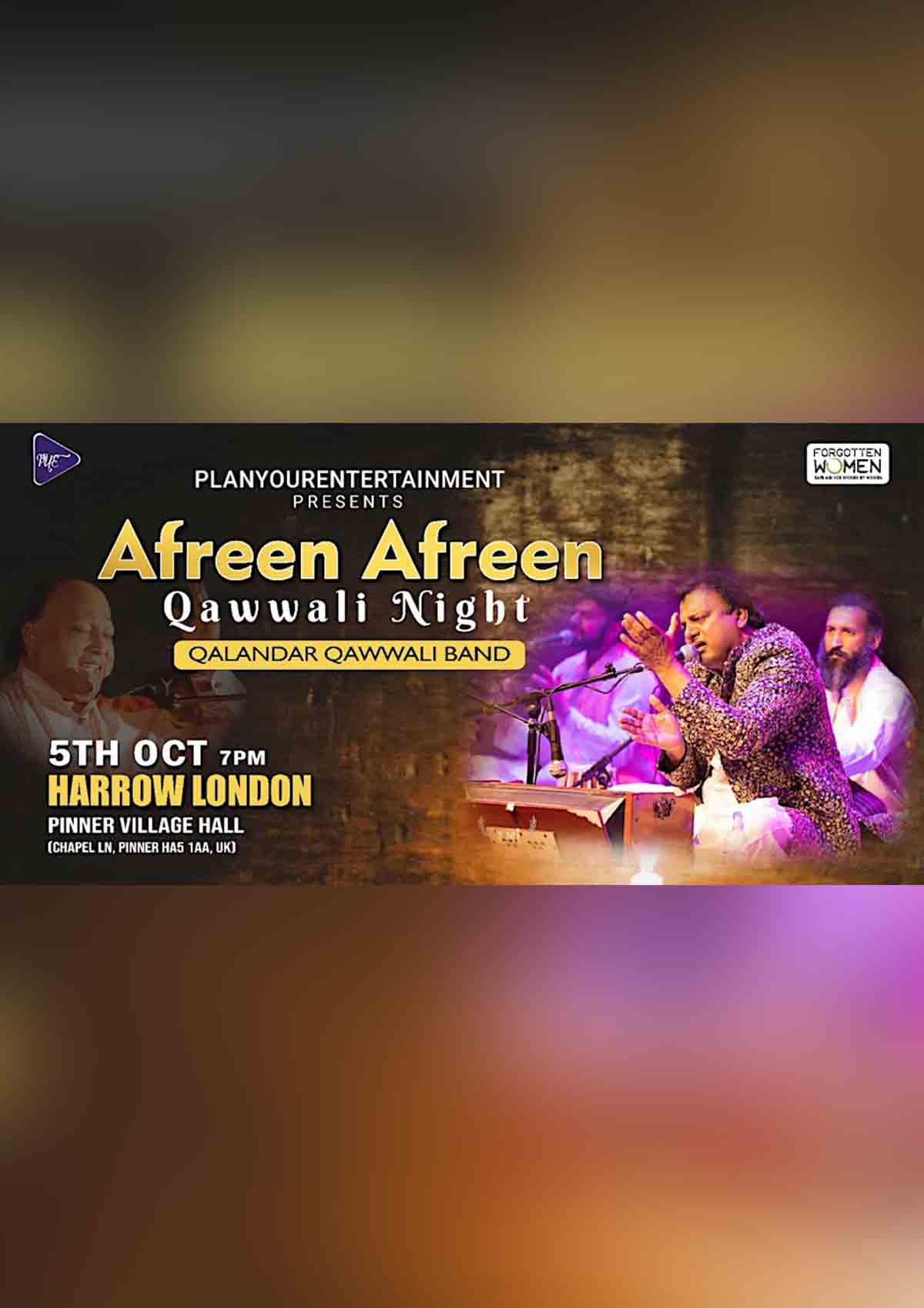 Afreen Afreen Qawwali Night with Qalandar Band Harrow London Afreen Afreen Qawwali Night with Qalandar Band Harrow London