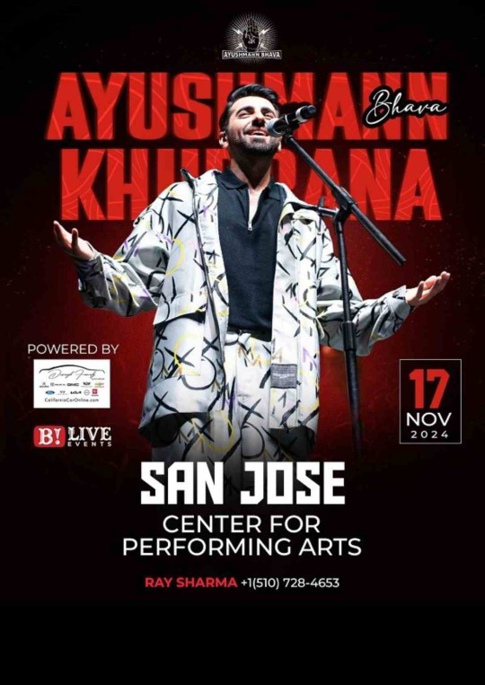 Ayushmann Khurrana Live In San Jose 2024 Ayushmann Khurrana Live In San Jose 2024