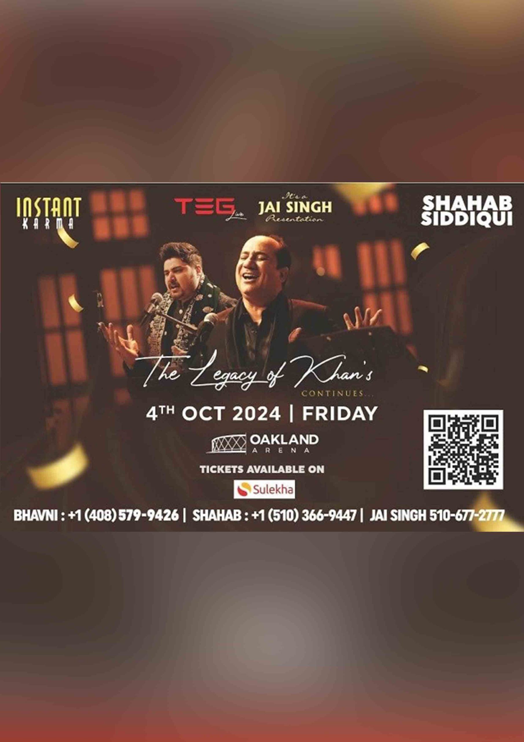 The Legacy of Khans - Rahat Fateh Ali Khan Live In Bay Area The Legacy of Khans - Rahat Fateh Ali Khan Live In Bay Area
