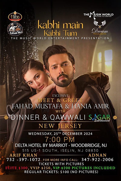 Kabhi main Kabhi Tum with Fahad Mustafa & Hania Amir in New Jersey 2024