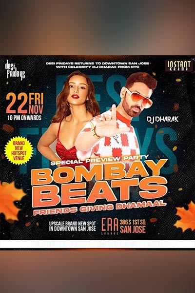 Bombay Beats : Friends Giving Dhamaal | Desi Fridays | NYC’s DJ Dharak