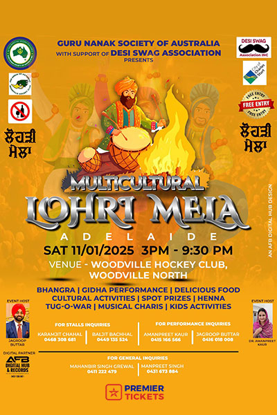 Multicultural Lohri Mela 2025 - Adelaide
