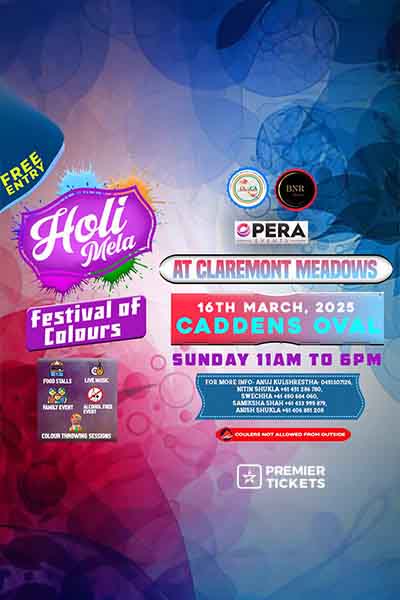 Holi Mela Claremont Meadows 2025