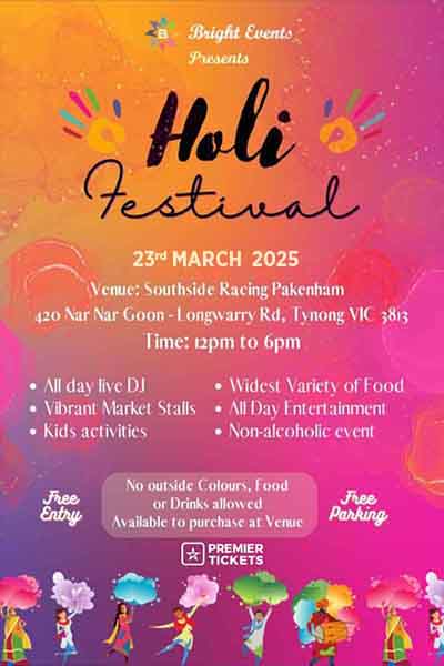 Holi Festival 2025 – Melbourne