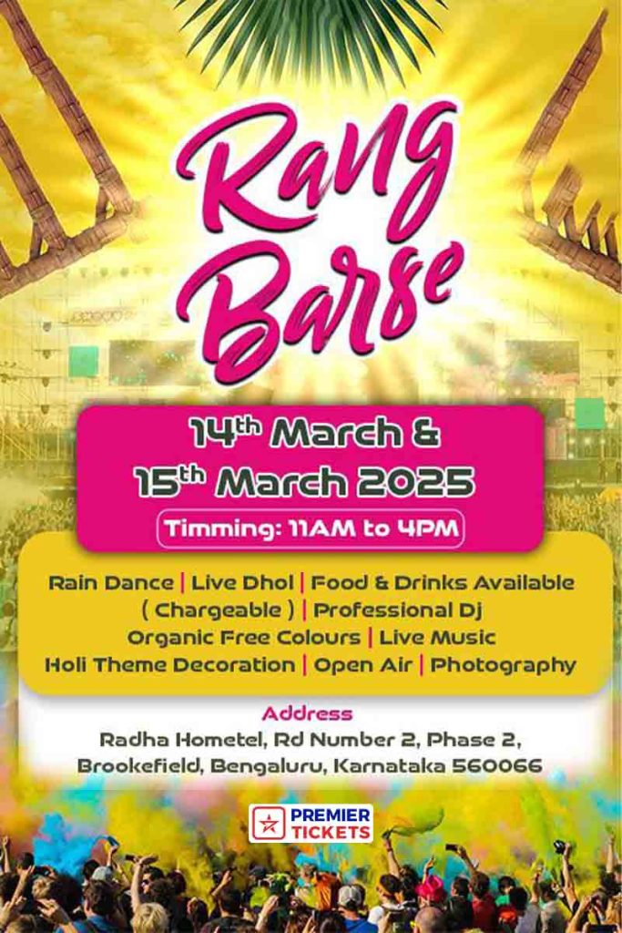 Rang Barse Holi Party 15th March 2025