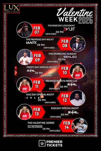 Valentine Week 2025 – Lux Pub & Club Bengaluru