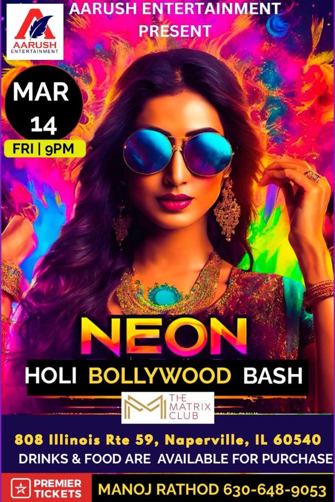 Neon Holi Bollywood Bash – Illinois 2025