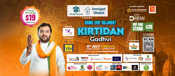 Rang Che Gujarat 2025 by Kirtidan Gadhvi in Melbourne