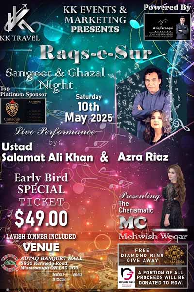 RAQS-E-SUR GHAZAL & SANGEET NIGHT 2025 RAQS-E-SUR GHAZAL & SANGEET NIGHT 2025