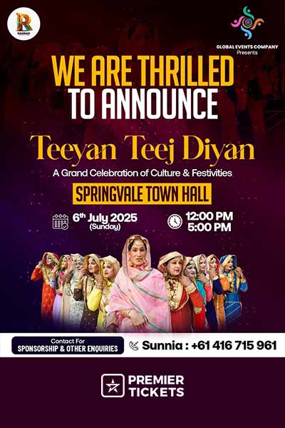 Teeyan Teej Diyan - Springvale 2025 Teeyan Teej Diyan - Springvale 2025