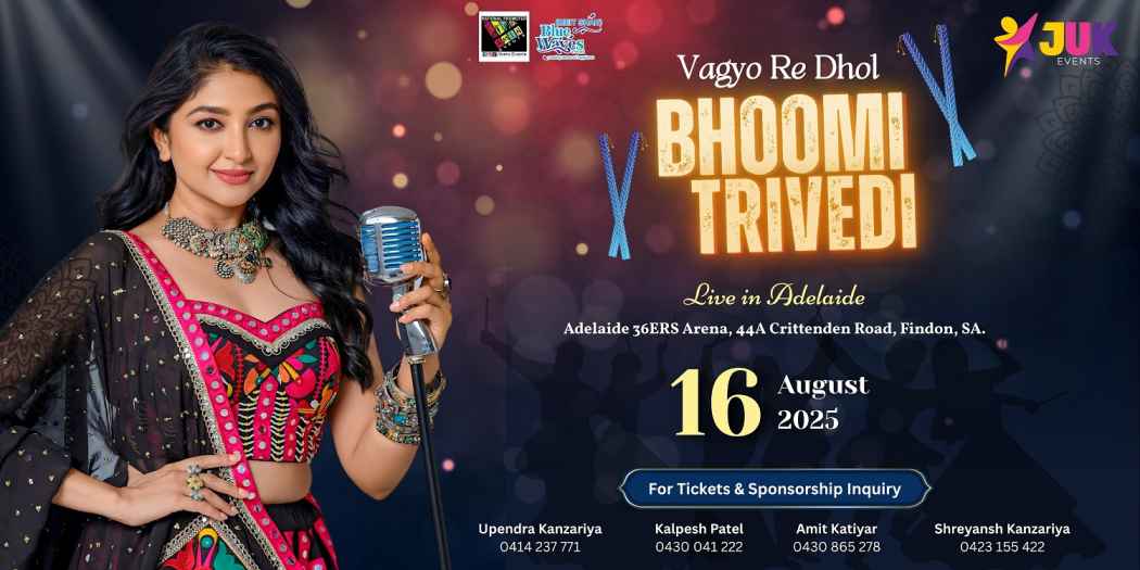 Vagyo Re Dhol Bhoomi Trivedi Live in Adelaide 2025