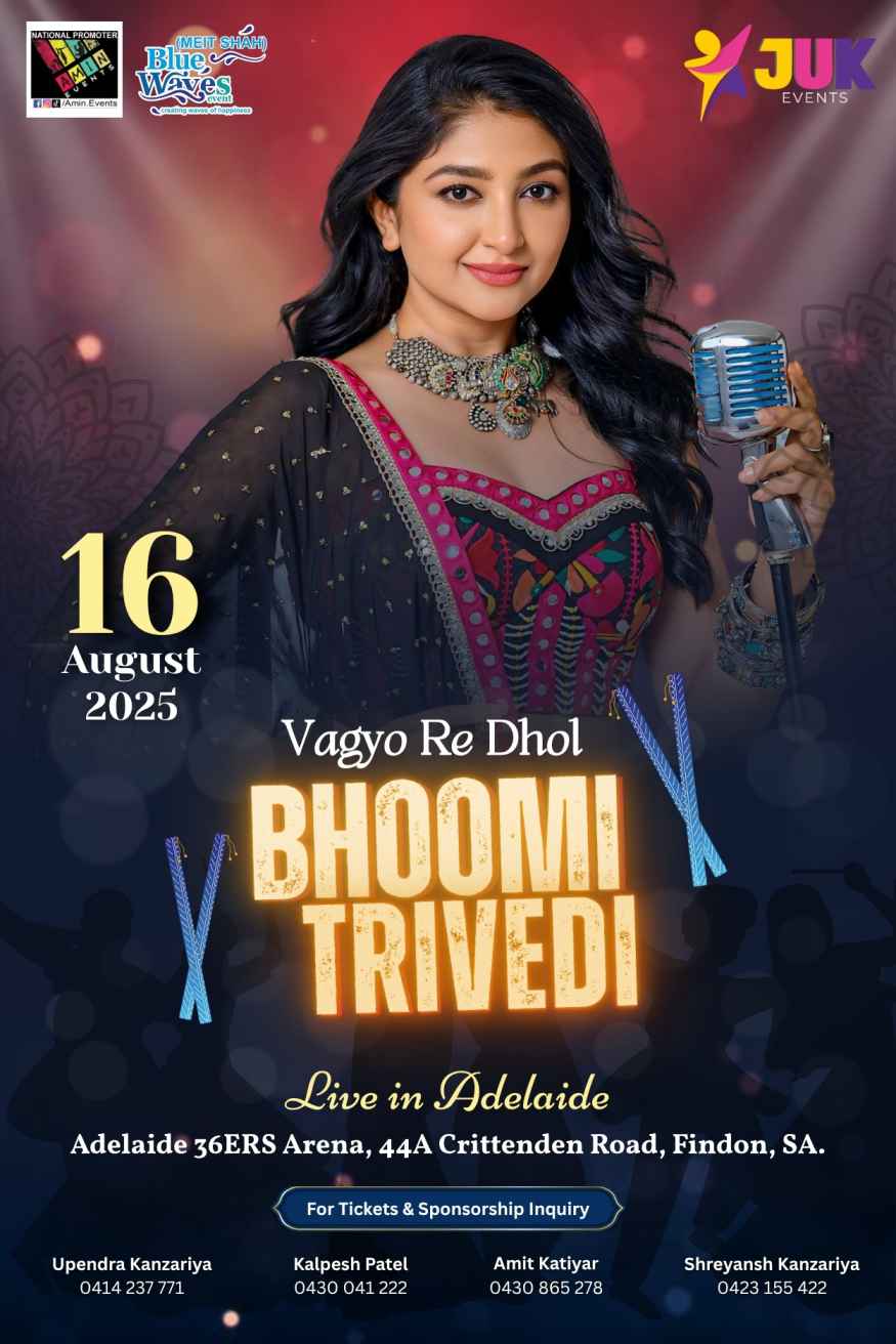 Vagyo Re Dhol Bhoomi Trivedi Live in Adelaide 2025