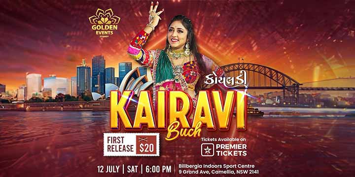 Raas Garba 2025 with Kairavi Buch Live In Sydney