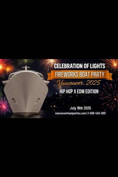 Celebration of Lights Fireworks Boat Party Vancouver 23rd July 2025