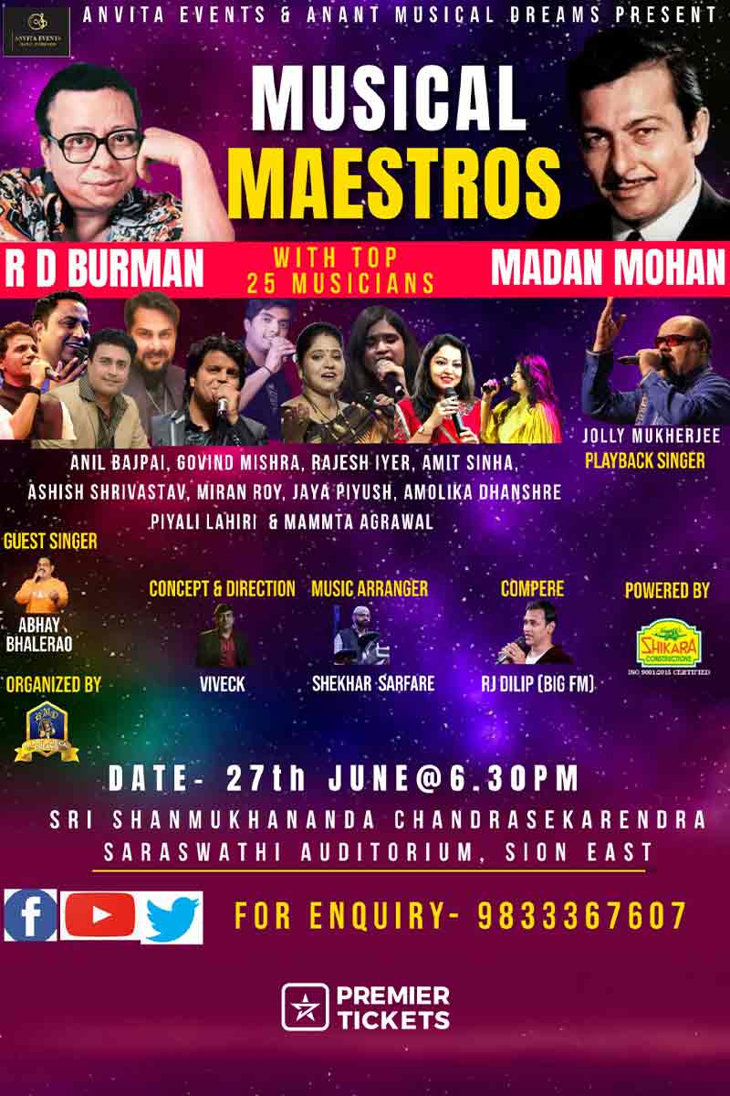 Musical Maestros - RD Burman & Madan Mohan - Mumbai 2025 Musical Maestros - RD Burman & Madan Mohan - Mumbai 2025