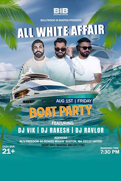All White Bollywood Boat Party With Dj Rakesh - Dj Vik - Dj Ravlor 2025
