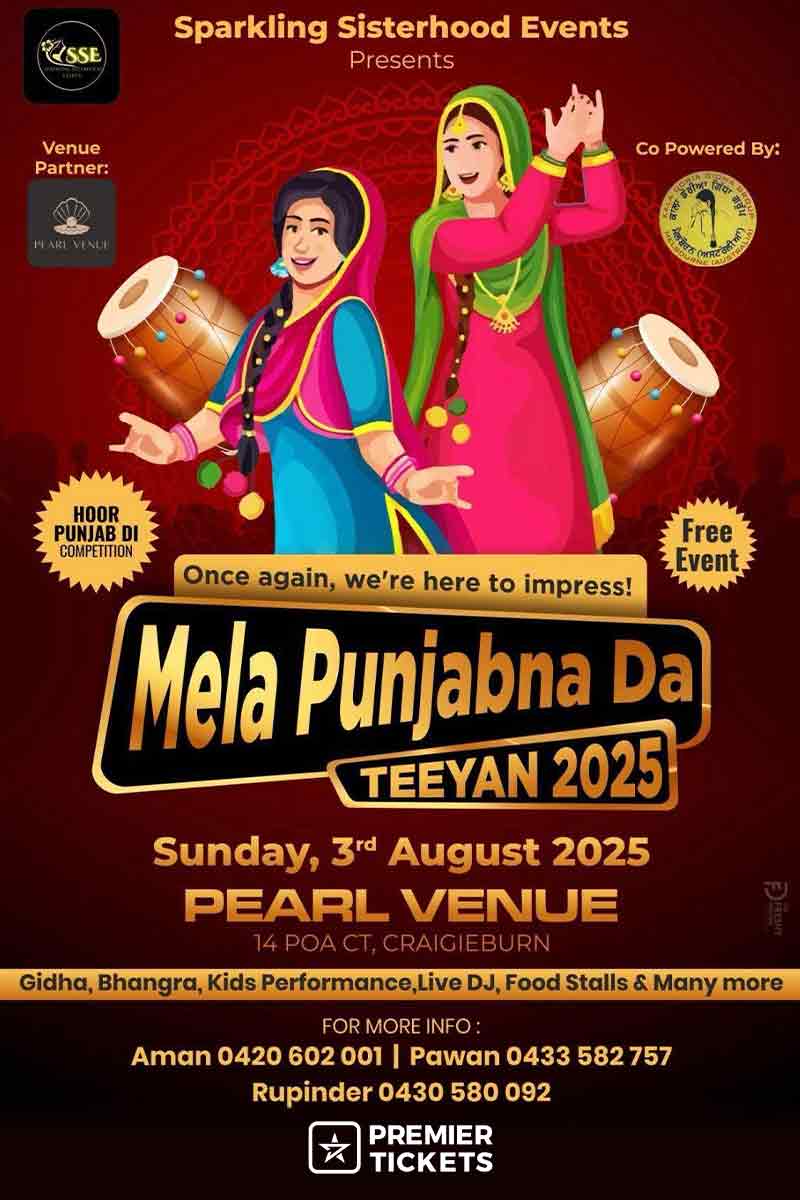 Mela Punjabna Da Teeyan Mela 2025 – A Celebration of Heritage & Sisterhood Mela Punjabna Da Teeyan Mela 2025 – A Celebration of Heritage & Sisterhood