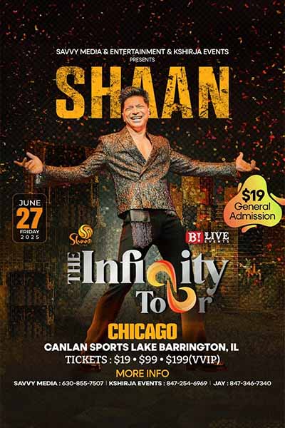Shaan Live – The Infinity Tour Chicago 2025
